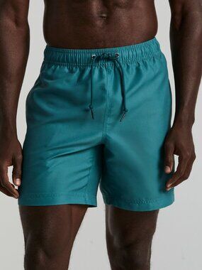 Perry Ellis Legacy Logo Solid Swim Trunk